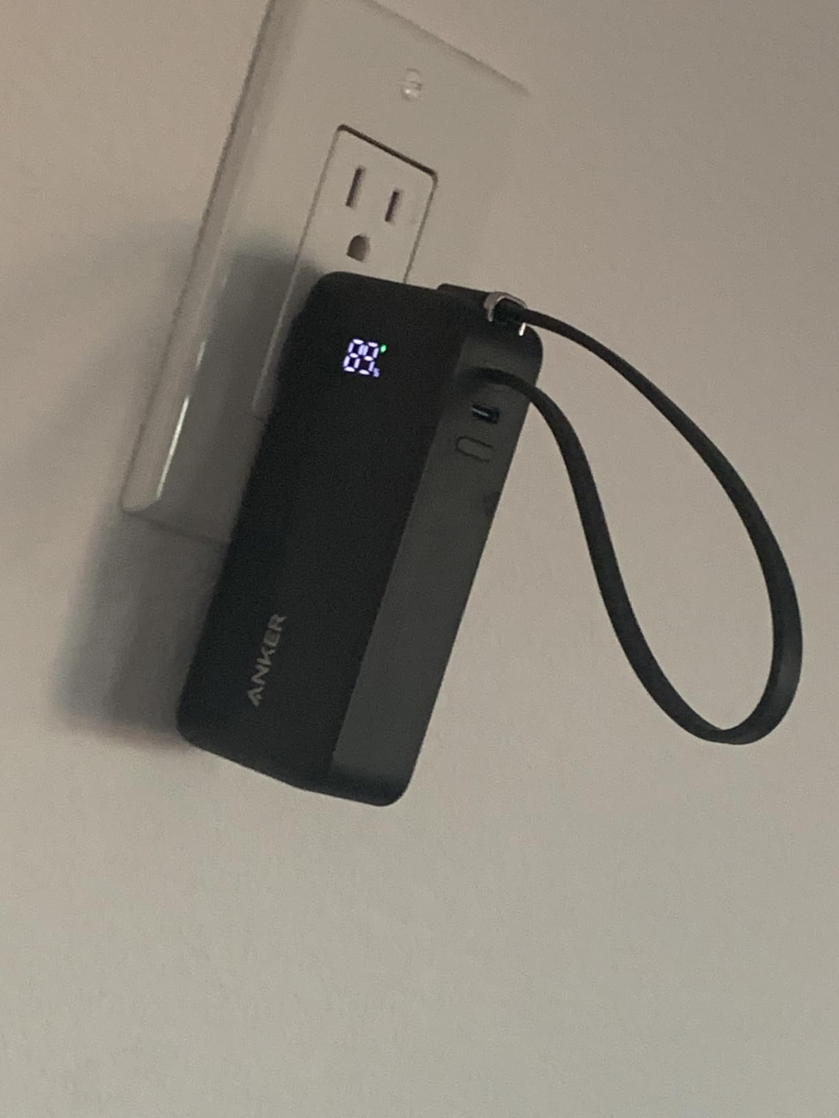 Anker Nano 3-in-1 Portable Charger, 10,000mAh 30W Travel Power Bank | Battery Pack with Built-In USB-C Cable and Foldable Wall Plug, for iPhone 17 / 16 / 15 Series (Blue) customer photo 1