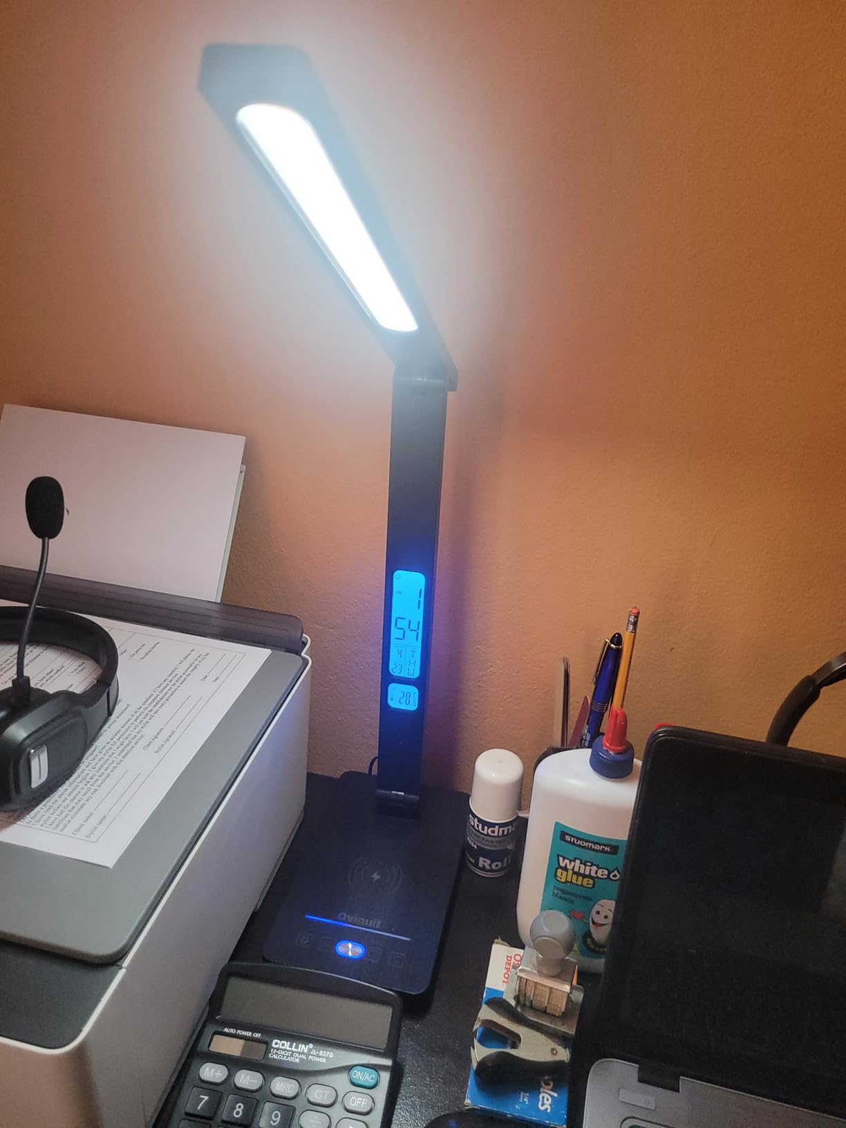10 in 1 Smart Desk Lamp Led, Desk Light for Colleage Drom Room Office, Eye-Caring Table Lamp with Night Light, Lamp for Desk with 10W Wireless Charger, Dimmable Touch Lamp, Birthday Gifts for Women customer photo 1