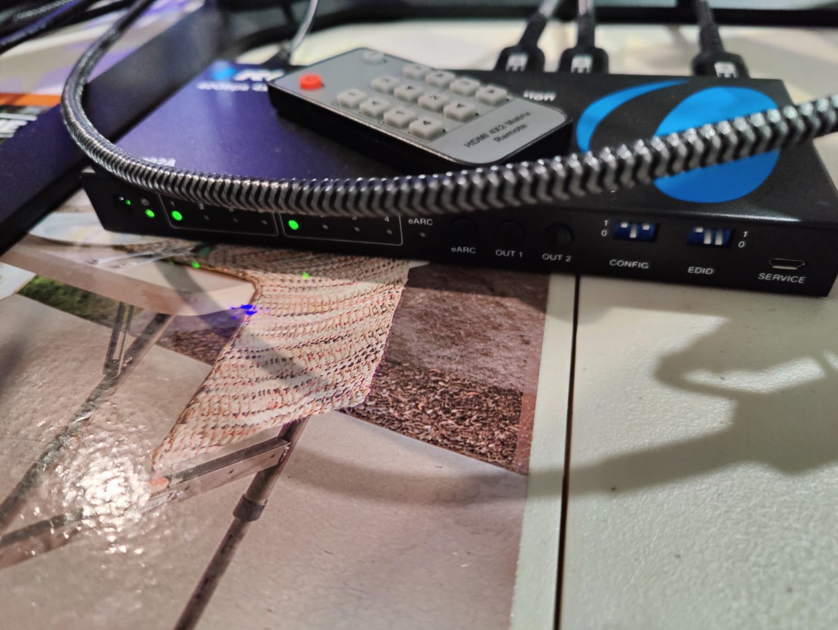 4x2 HDMI Matrix Switch 8K with Audio Extraction eARC, EDID, Downscale | 4x2 Matrix Switch, 4 x 2 Video Matrix - HDMI 2.1, 40Gbps, VRR, ALLM, FVA, HDCP 2.3, 4K120 & 8K30 4:4:4 customer photo 2