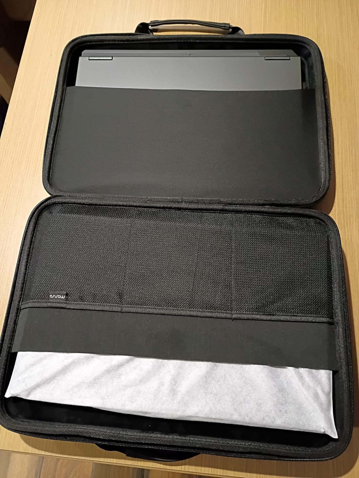 MOSISO Hard Laptop Case 15-15.6 inch, Shockproof Laptop Sleeve with Handle | Compatible with MacBook 16, HP Acer Dell Lenovo ASUS, Waterproof EVA Carrying Case Computer Bag with Pocket&Belt, Black customer photo 1