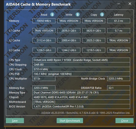 AMD Ryzen™ 7 9700X 8-Core, 16-Thread Unlocked Desktop Processor customer photo 1