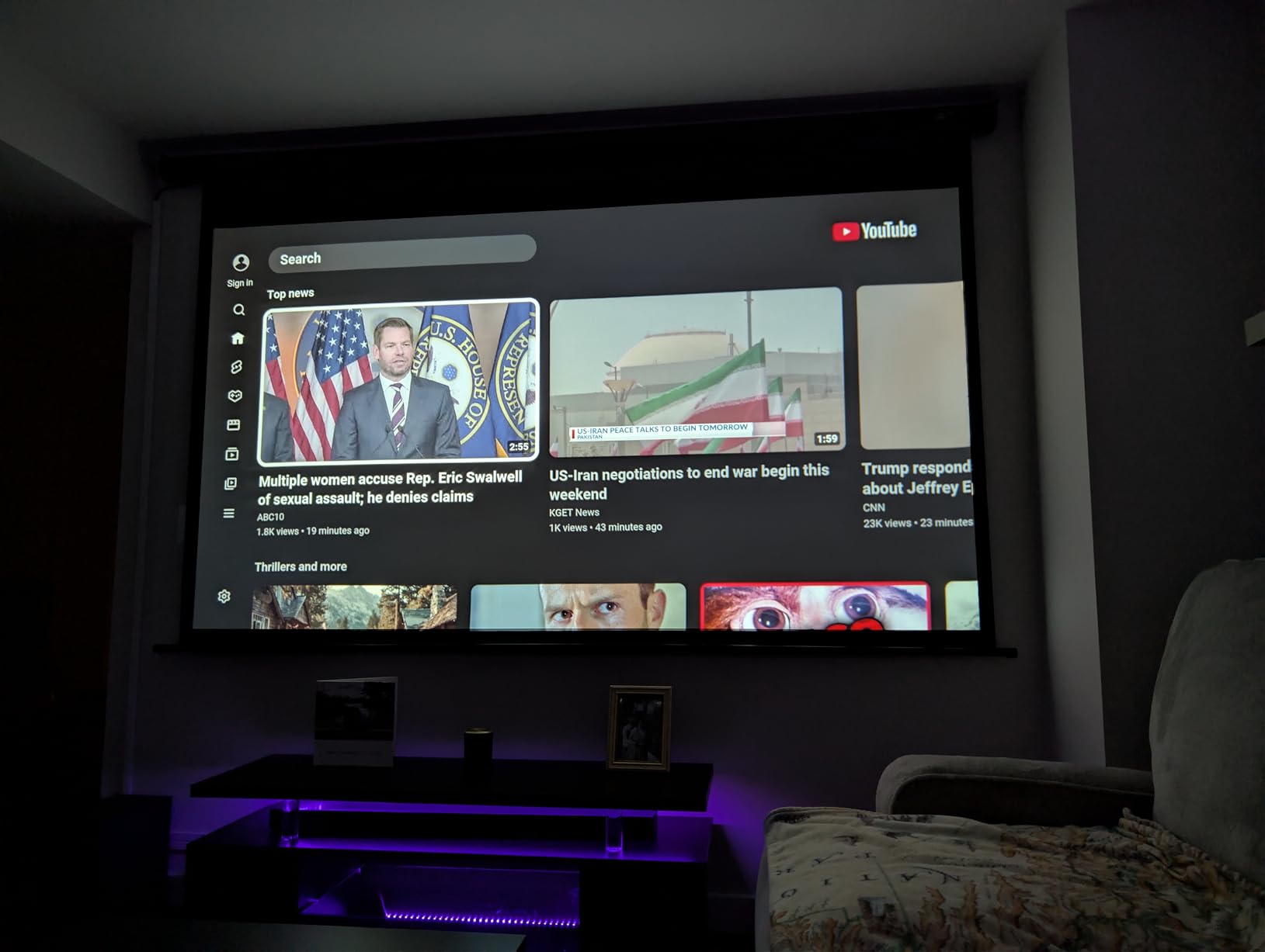 Elite Screens Spectrum 105-Inch 16:9 Electric Motorized Projector Screen w/Swift-RC1 Remote, 4K/8K Ultra HD Ready, Home Theater & Gaming, ELECTRIC105H2 customer photo 2