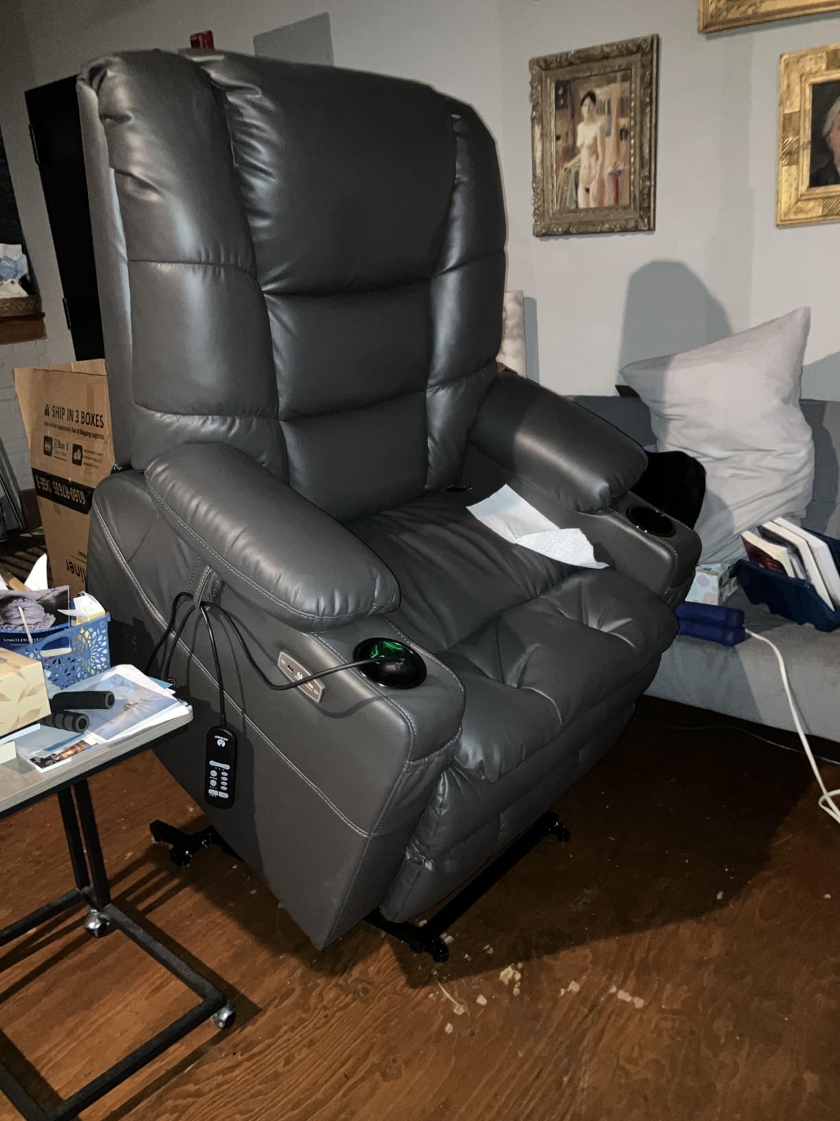 MCombo 3 Motor Lay Flat Power Lift Recliner for Elderly R7635 (Large-Wide) | Massage & Dual Heating, Infinite Position, Power Headrest, Big & Tall Elderly, 4.7