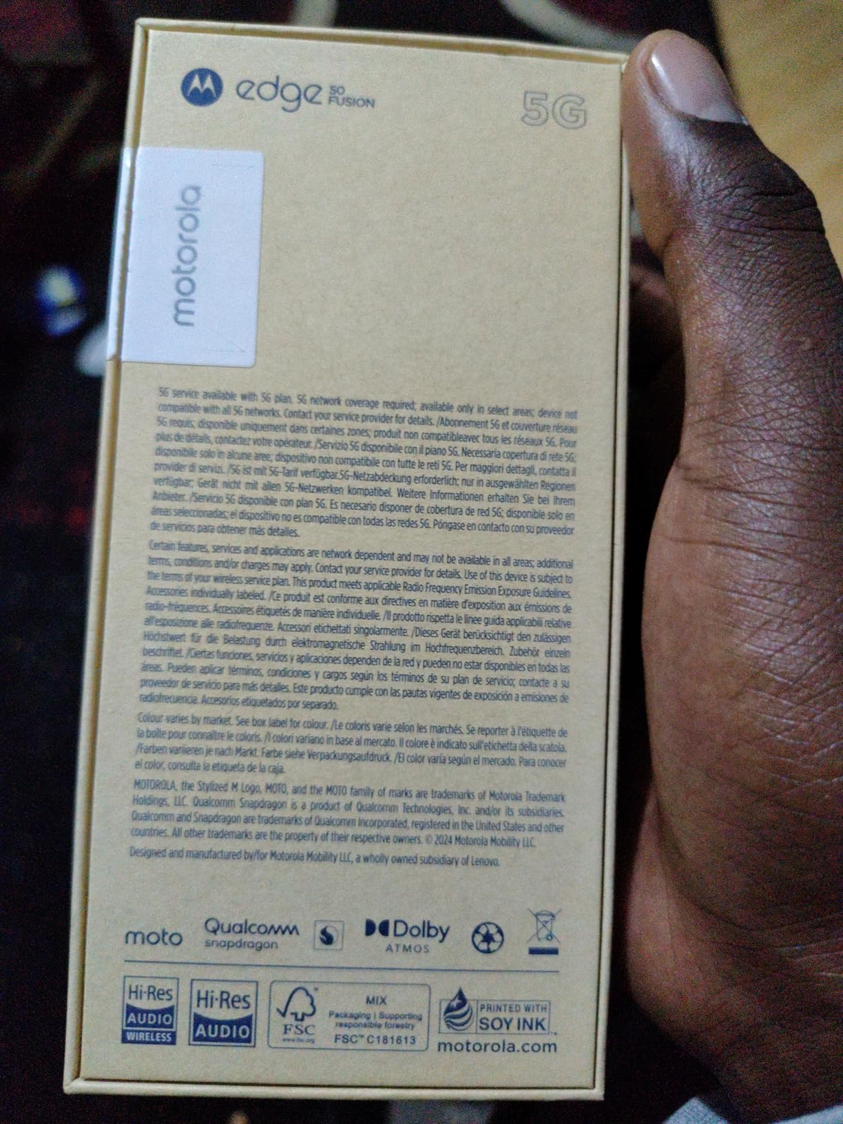 Moto Edge 50 Fusion 5G (XT2429-1) Dual Sim GSM Unlocked 6.7