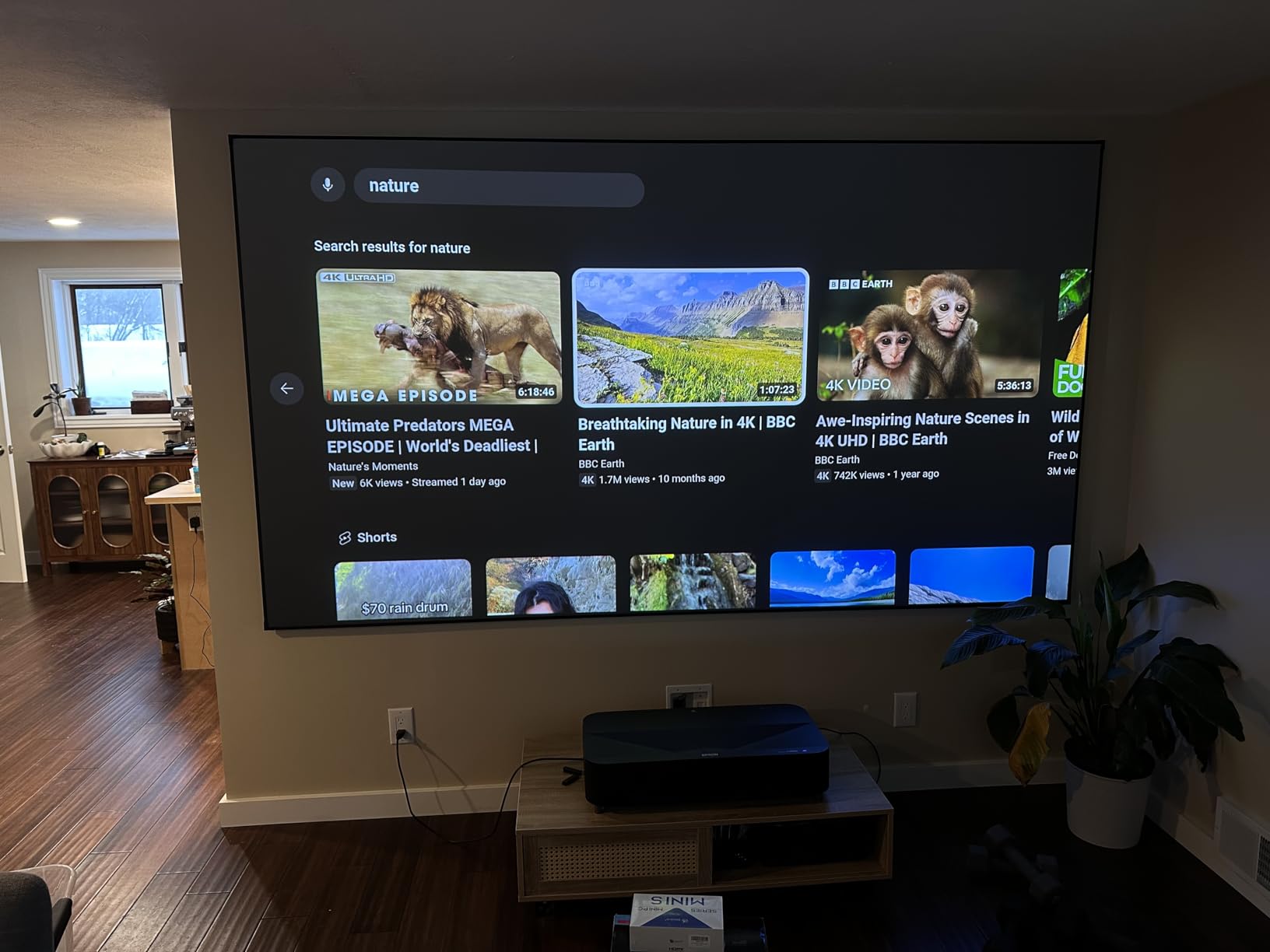 NothingProjector ALR Screen for Ultra Short Throw Projector, 100 inch | 95% Ambient Ceiling Light Rejecting, 4K/8K UHD Active 3D, Fixed Frame 16:9, Wall Mount Anti Daylight UST, Black Series customer photo 2