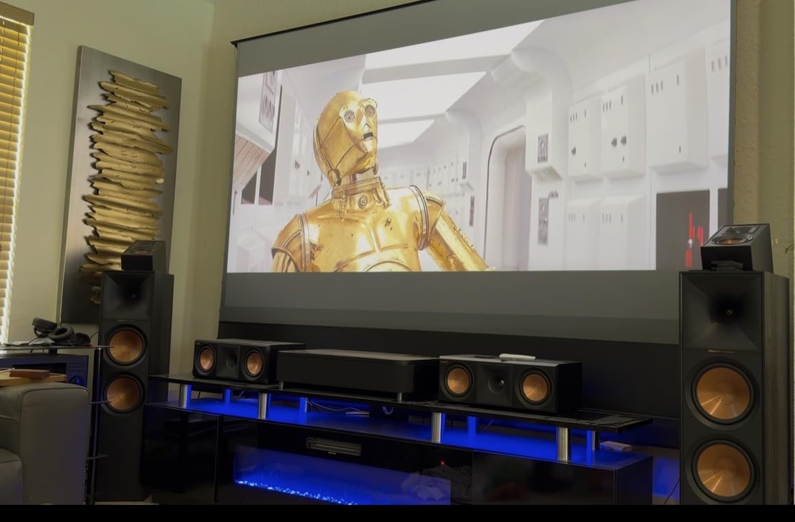 NothingProjector Motorized ALR Screen for Ultra Short Throw Projector, 95% Ambient Light Rejecting, 100 inch, Floor Rising, 4K/8K UHD, Active 3D, Anti Daylight, Electric Retractable Automatic NothPJ customer photo 1
