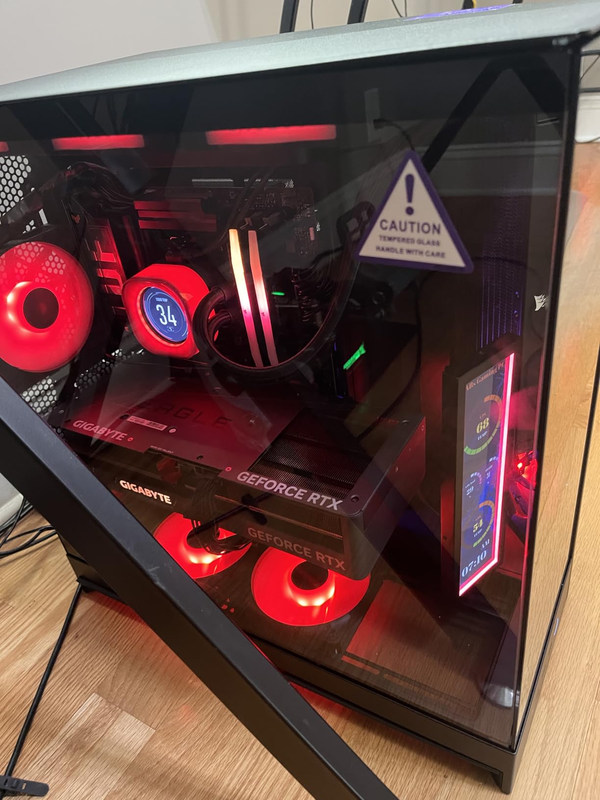 NZXT H9 Flow - Dual-Chamber ATX PC Case - Black | Dual-chamber ATX flagship with 4 included fans, 420mm top and front radiator support, and wraparound tempered glass. customer photo 1