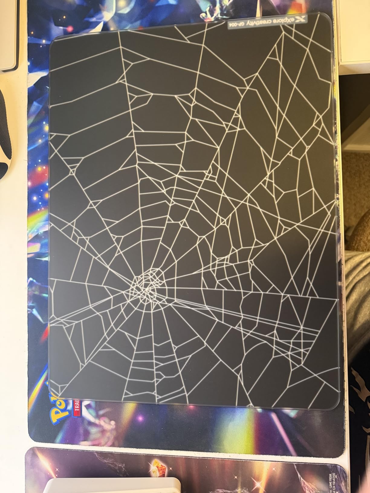 XVX Black Glass Mousepad 4.0, Hard Mouse Pad for Gaming, Ultra-Smooth Micro-Etched Surface Mouse Mat with Non-Slip Rubber Base (410mm*310mm) customer photo 1