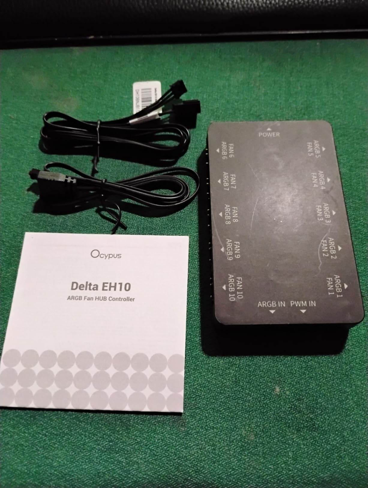 Ocypus Delta EH10 Fan Hub for Computer Case, Support 10 Ports 5V-3PIN ARGB | 12V 4PIN PWM, Smart Circuit Protection Controller, Magnetic Mount, SATA Powered customer photo 2