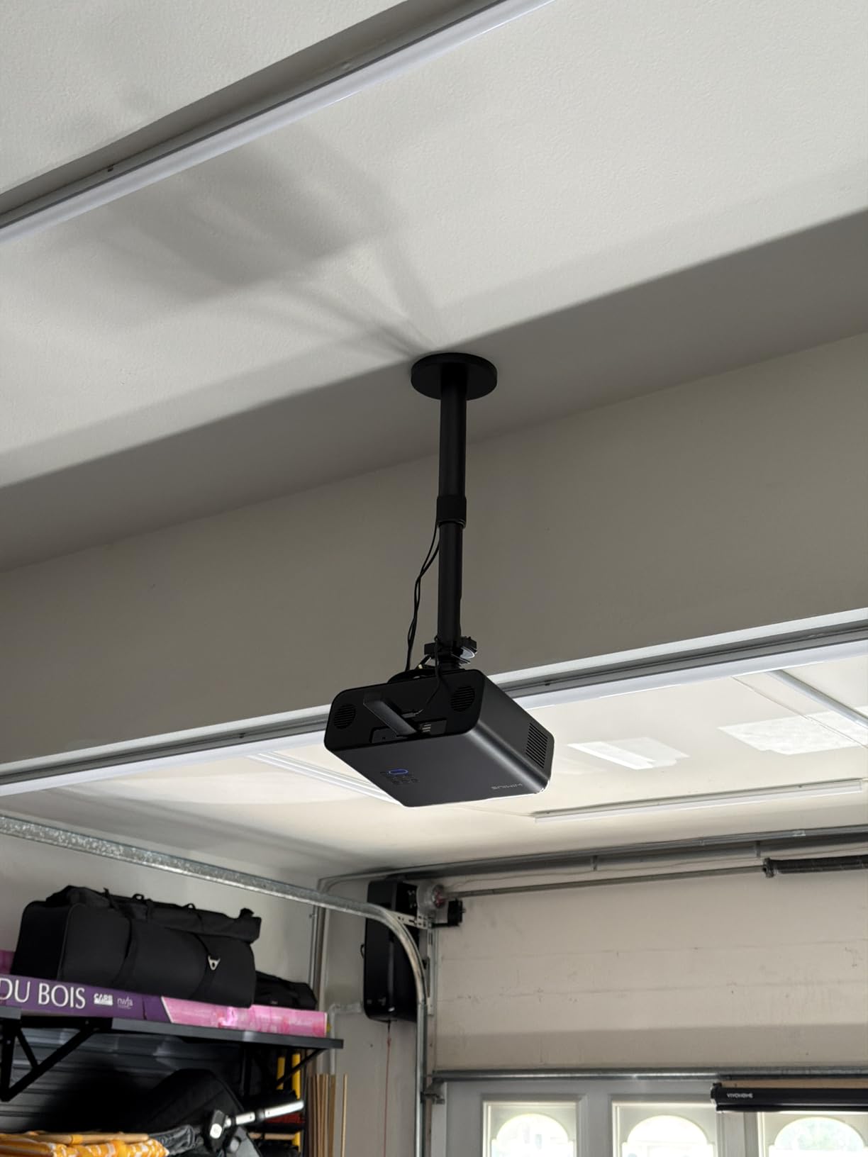 PropVue Universal Projector Mount - Adjustable Ceiling or Wall Mount for Office & Home Mini Projectors - Full Motion, Easy Installation, 360° Swivel, Extendable Length 13.8