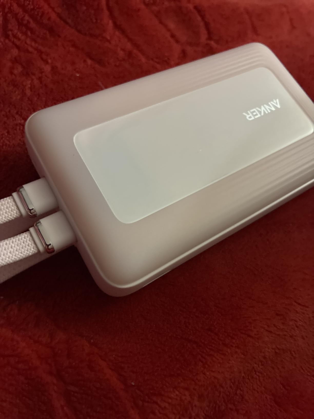 Anker Power Bank, 20,000mAh 45W Portable Charger, Dual Built-in USB-C Cables | 20,000mAh Battery Pack with Dual Built-In Cables, USB-C and USB-A Ports, for iPhone 17 / 16 Series, Galaxy, MacBook, and More customer photo 1