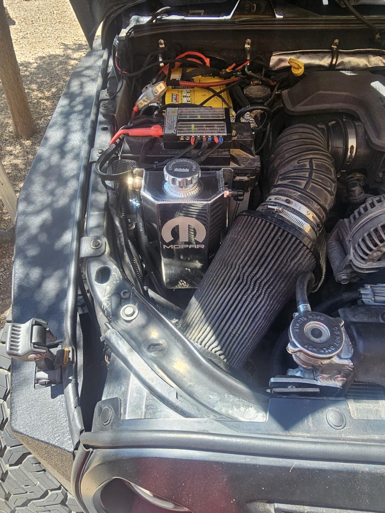 Coolant Reservoir Tank, 2L Aluminum Radiator Overflow Tank Silver | Universal, TIG Welded & Leak-Proof customer photo 2