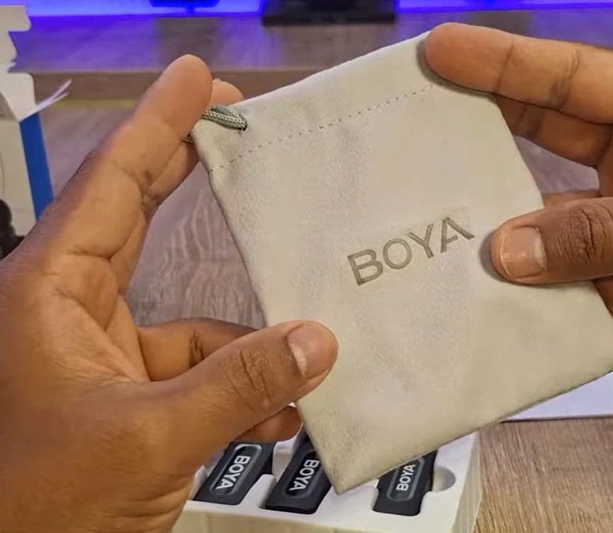 BOYA BY-V20 Wireless Microphones for iPhone 17/16/15 & Android/Laptop with USB-C Port, 328ft Range, 9H Battery Life, Noise Reduction Mini Mic Clip on Lapel Microphone Wireless for Video Recroding customer photo 2