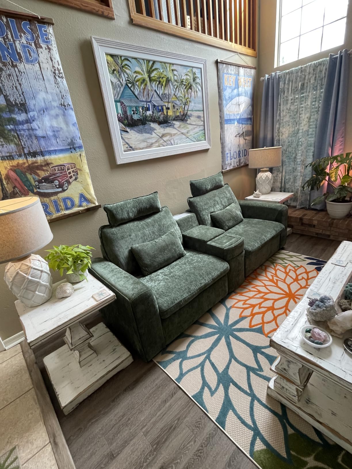 174.4'' Oversized Modular Power Recliner Sofa with Headrest, Deep Cloud Couch with Table, Charging Cup Holders, Convertible U-Shaped 6-Seater Sectional with 2 Storage Ottomans, Chenille, Grey customer photo 2