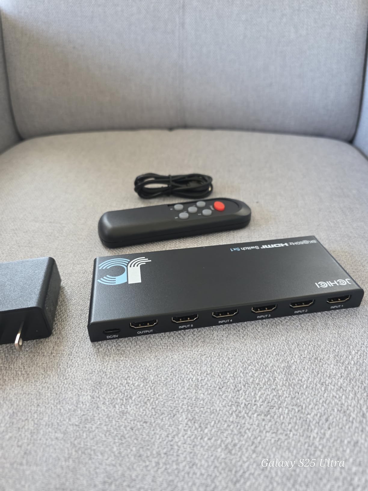 HDMI Switch 5 in 1 Out 8K@60Hz 4K@120Hz - HDMI 2.1 Switcher Splitter with Remote, Auto-Switching - Supports HDCP 2.3, HDR10, Dolby Vision, 3D, VRR - Compatible with PS5/Xbox/PC/Blu-ray Player customer photo 2