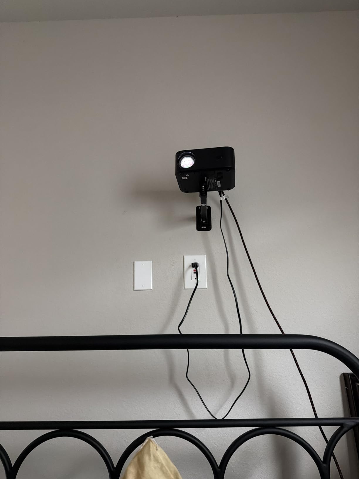 Projector Stand, Wall and Mini Ceiling Mount with 1/4-Inch Thread, 360-degree Rotation, Adjustable Tilt & Swivel, Foldable, Easy Setup Compatible with Most Projectors for Office, Home customer photo 1