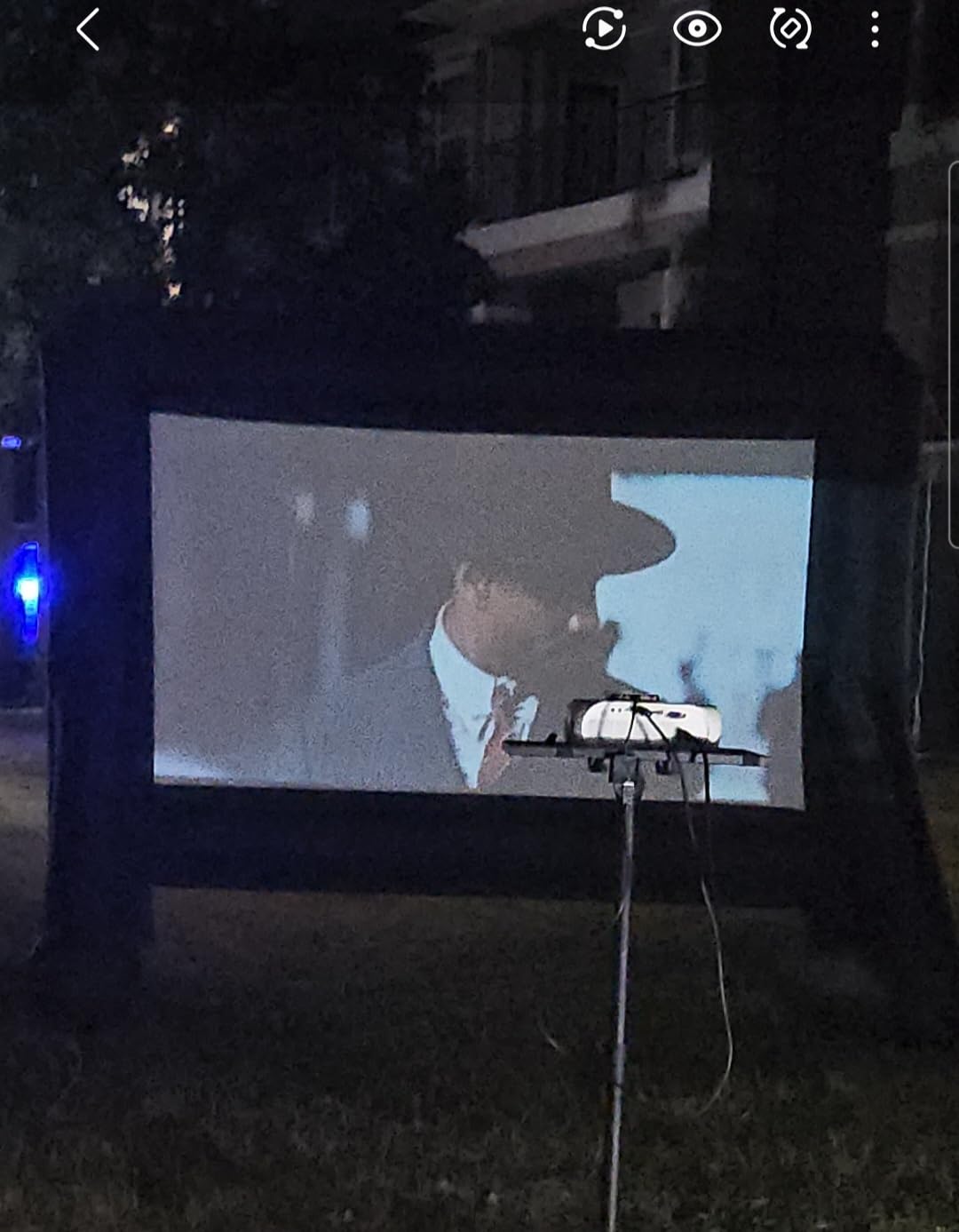 GZKYYLEGS 20 Feet Inflatable Projector Screen Outdoor Inflatable Movie Screen with Air Blower Storage Bag, Easy Set Up Blow Up Screen for Backyard Movie Night, Theme Parties, Celebrations customer photo 2
