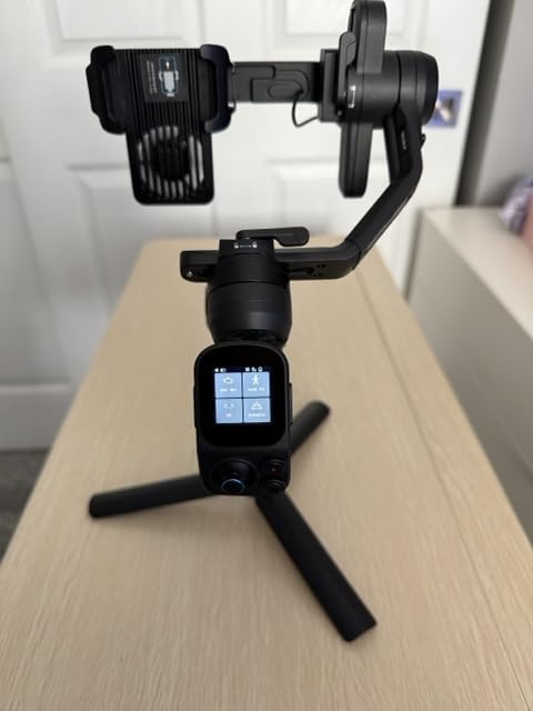 FeiyuTech SCORP Mini-3-Pro Gimbal Stabilizer for Camera Mirrorless/Compact/Action Cameras, Smartphone, 18m AI Tracking, Detachable Remote Handle, 4.4lbs Payload customer photo 2