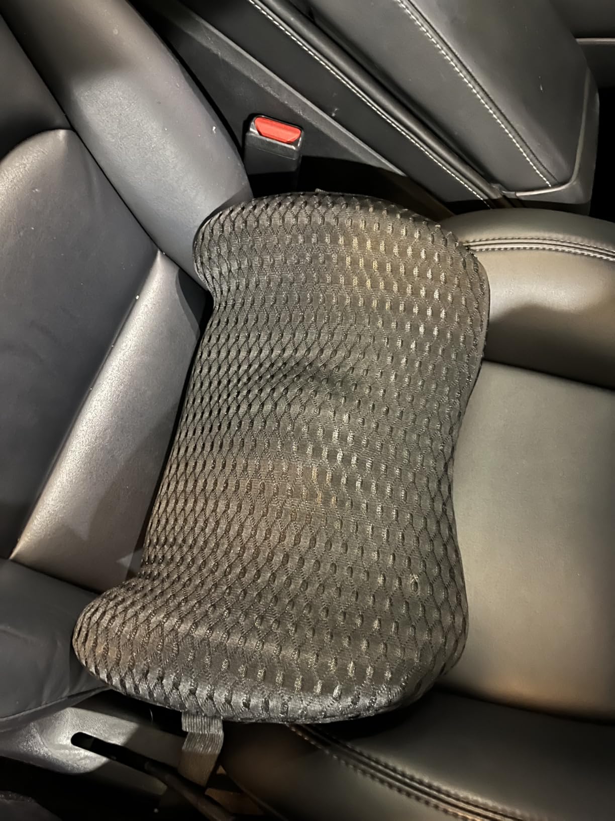 BYMECOST Lumbar Support Pillow for Car, Memory Foam Car Seat Back Support Pillow for Driving, Back Cushion with Strap for Pain Relief, Ergonomic Back Cushion for Office Chair, Wheelchair (Black) customer photo 1