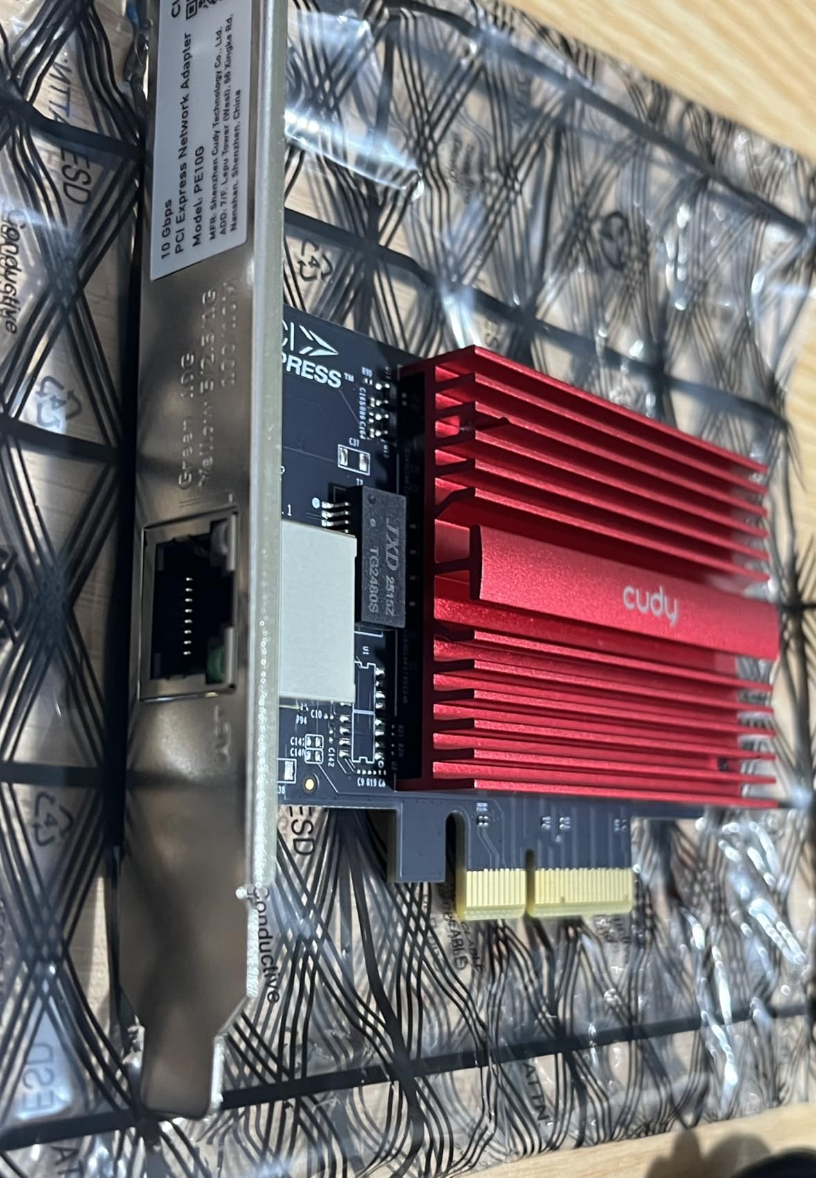 Cudy 10GB PCIe Network Card, 10G Base-T PCIe Adapter, Flow Control, PCIe to 10 Gigabit Ethernet Adapter, Supports Windows 11/10, WindowsServer 2022 and Linux, Including Network Cable customer photo 2