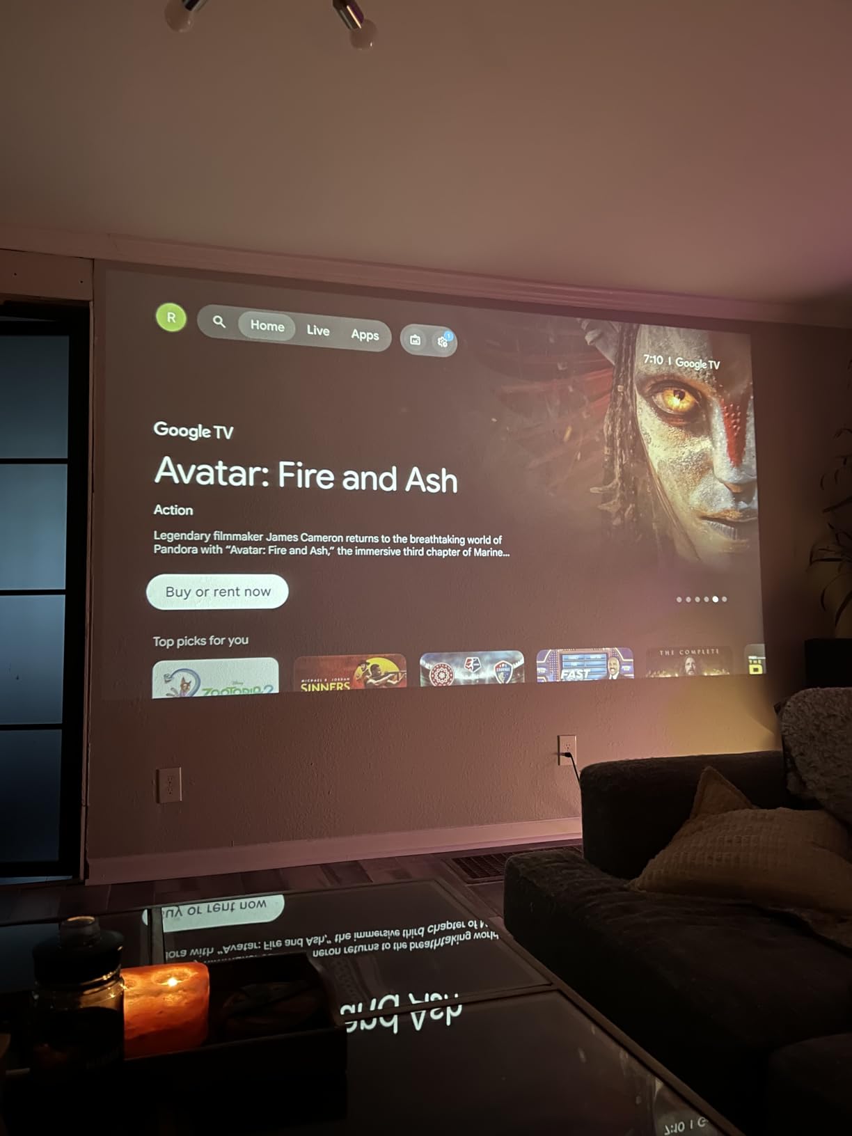 Official Licensed Google TV 4K Smart Projector with WiFi and Bluetooth, VOPLLS Outdoor Projectors with Dolby/Auto Focus, Portable Movie Phone Wireless Gaming Wifi Proyector for Bedroom/Home/Ceiling customer photo 2