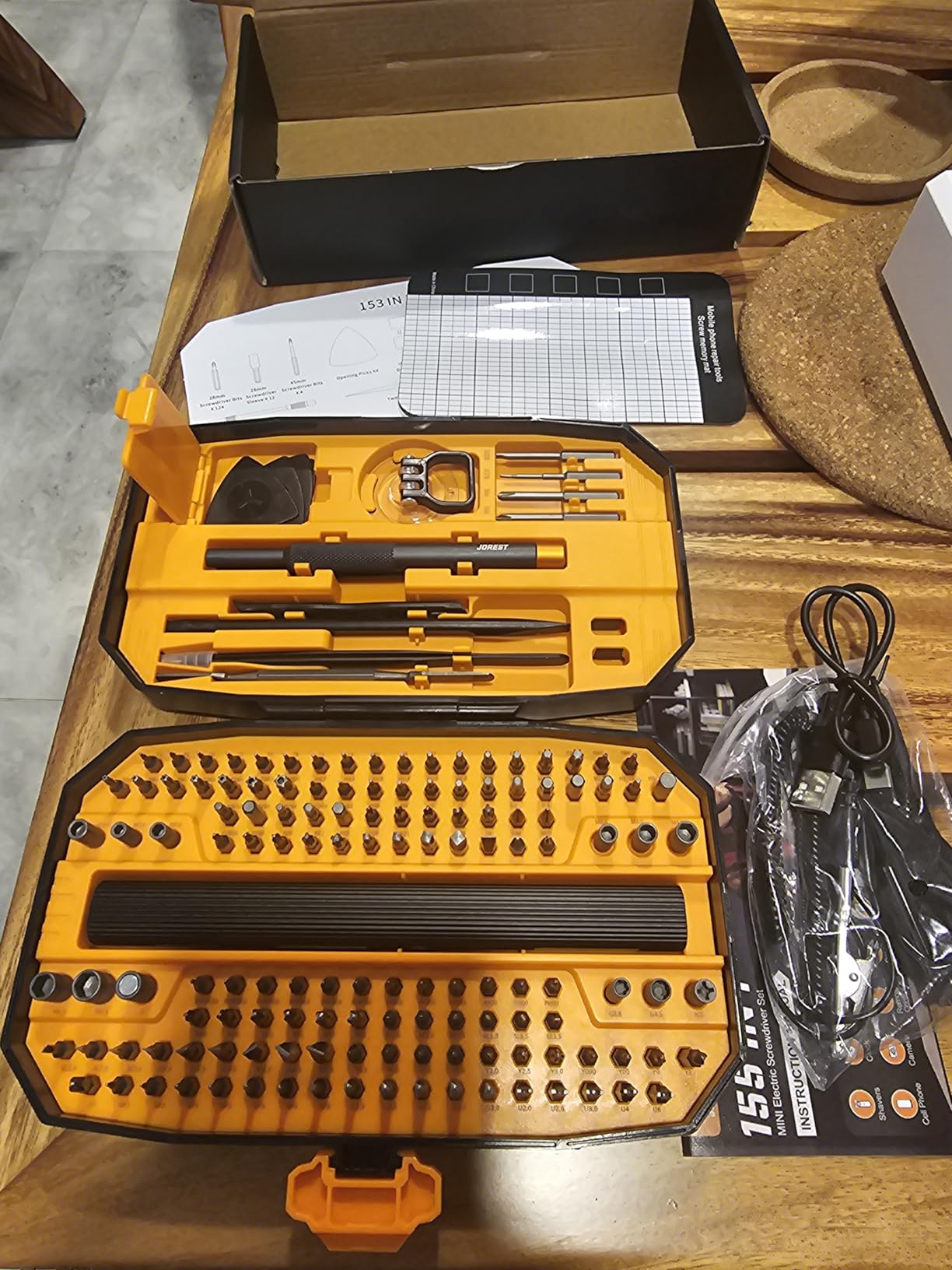 JOREST 155 in 1 Mini Electric Screwdriver Cordless, Precision Power Screwdriver Set, 5 Torque Levels (Max 0.75N.m), Gifts for Men, Magnetic Repair Tool Kit for iPhone, PC, Laptop, PS4 PS5, Xbox, Watch customer photo 2