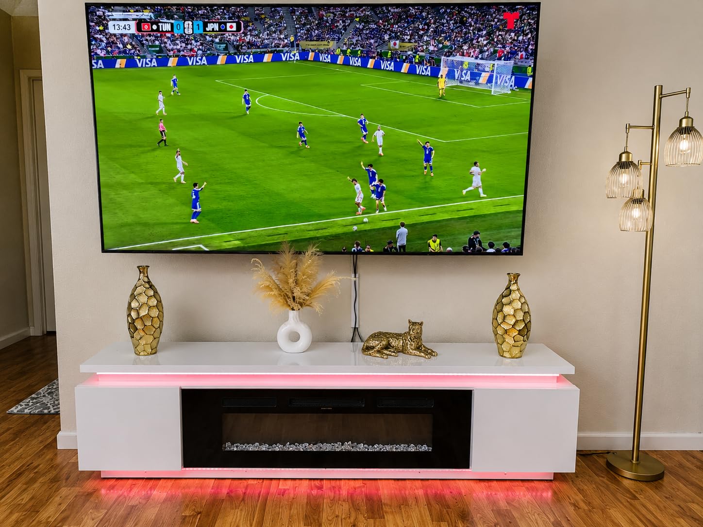 Lamtor Fireplace TV Stand with 40