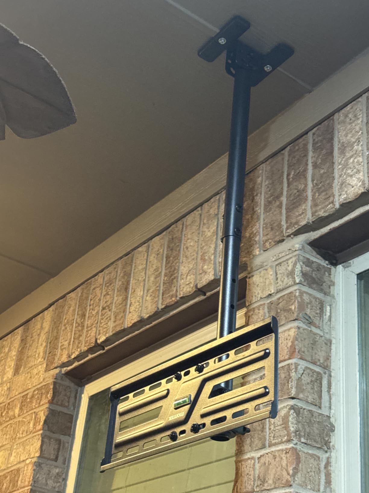 monTEK Pole Ceiling TV Mount Bracket for 37-86 inch TVs Holds up to 121lbs | 360° Swivel, -20° Tilt, ±2° Level, 20.7-30.6 inch Height Adjustment, Max VESA 600x400mm, Fit Sloped, Outdoor, Attic, Coffee Shop customer photo 2