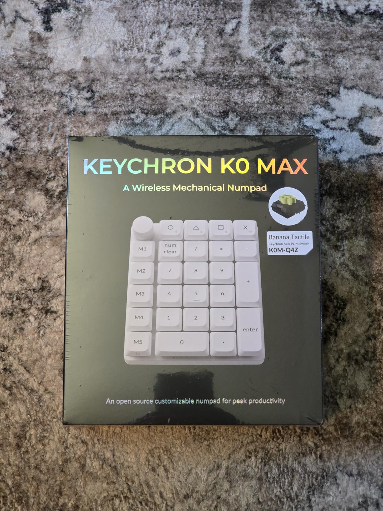 Keychron K0 Max Wireless Low-Profile Number Pad, QMK/VIA Programmable, Hot-Swappable Banana Switch, RGB Backlit, 2.4GHz & Bluetooth 5.3, 1000Hz Polling Rate, with Knob, for Windows/Mac customer photo 2