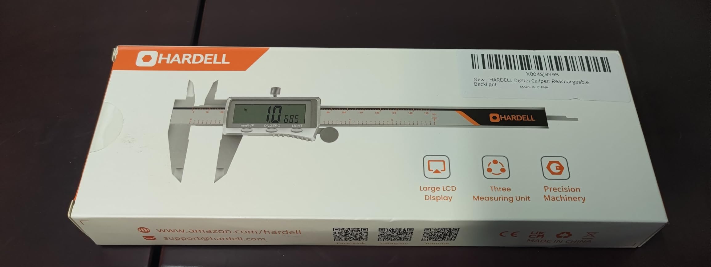 HARDELL Digital Caliper 6 Inch, Rechargeable All Metal W/Backlight Screen customer photo 2