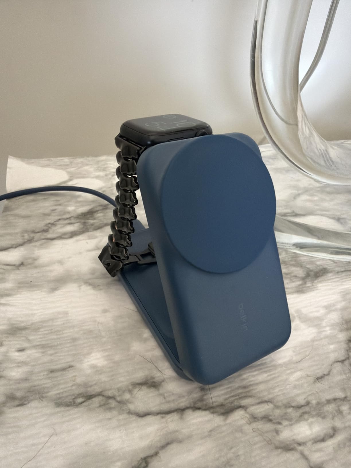 Belkin Qi2.2 25W Wireless 3 in 1 Foldable Fast Charging Station for iPhone | Fast Charging, MagSafe Compatible, iPhone 17/16/15, Apple Watch, AirPods, Travel Charger, Magnetic customer photo 2