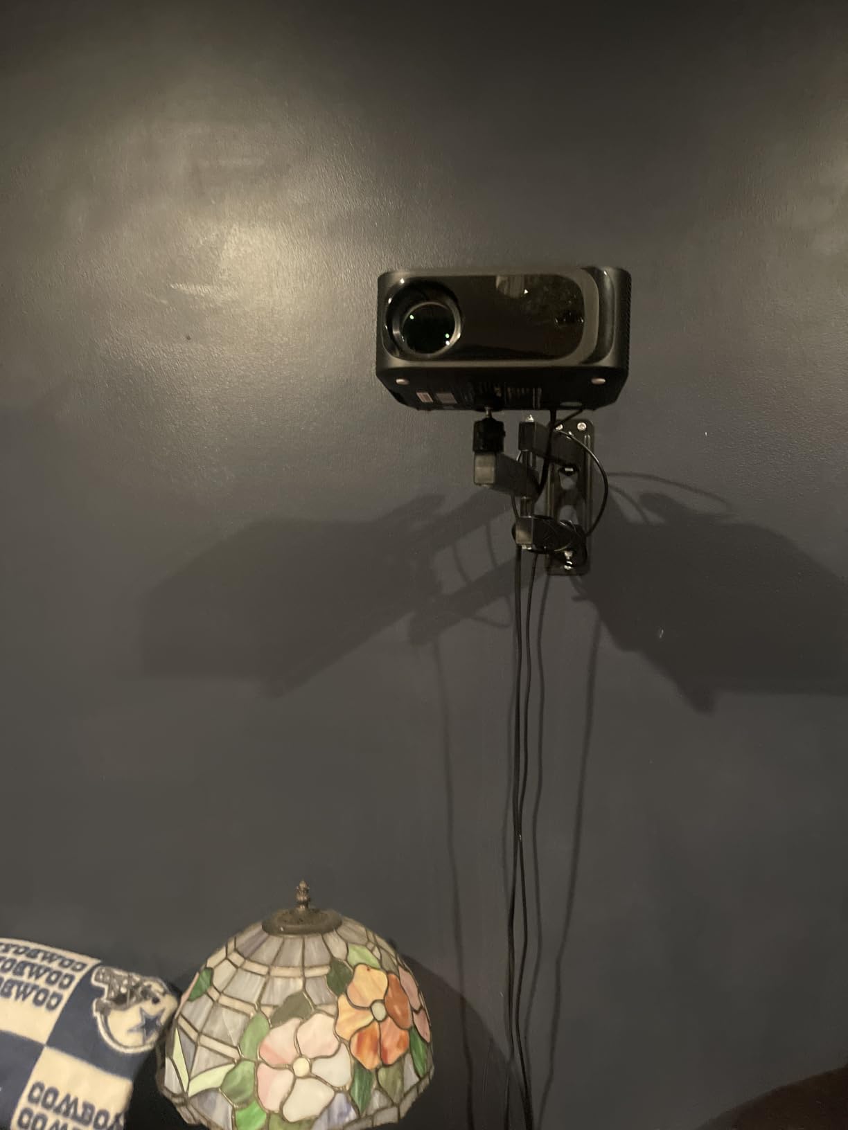 CroBlissful Foldable Projector Wall Mount, Ceiling Projector Mount, Universal Adjustable 360 Rotation, Projectors Stand with 1/4