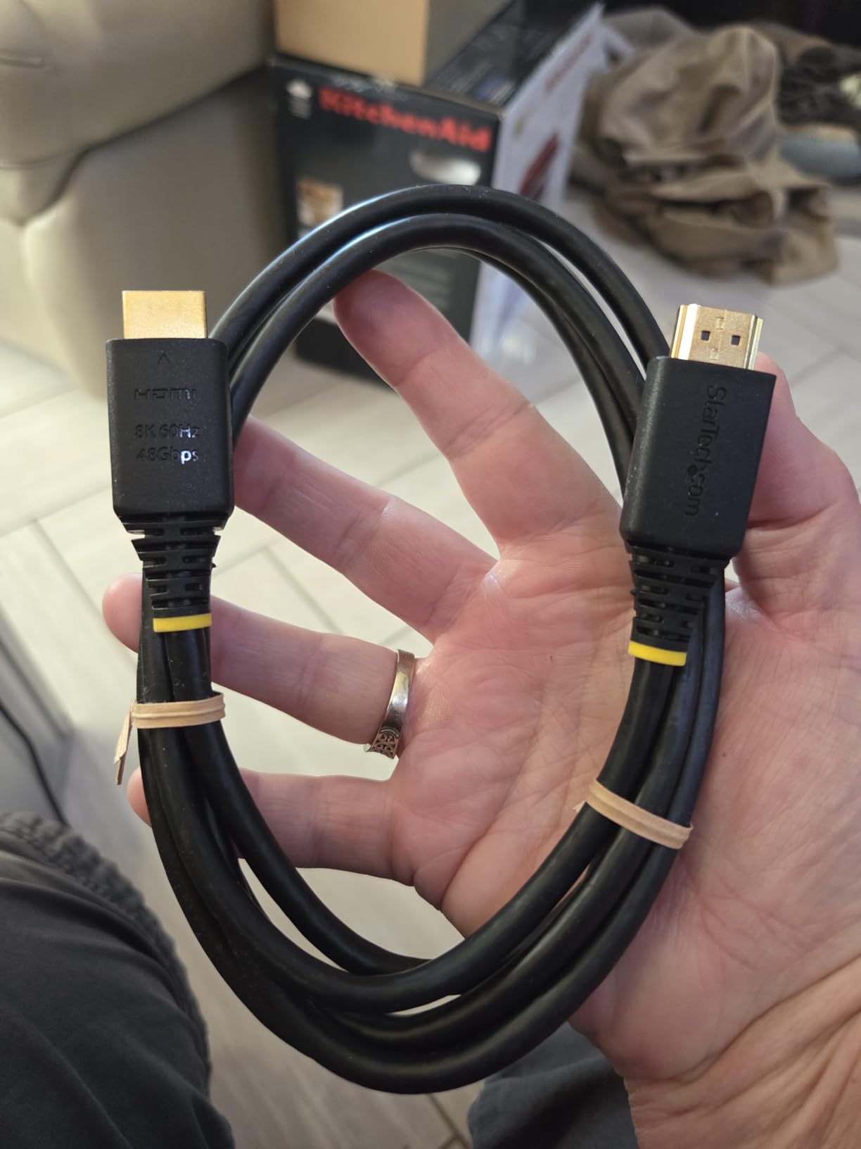 StarTech 15ft Ultra High Speed HDMI Cable, 8K 60Hz, HDR10+, 48Gbps | 8K 60Hz/4K 120Hz, HDMI 2.1 Cord with HDR10+ / eARC, Certified, HDMI21-CBL-8K60-15F customer photo 2