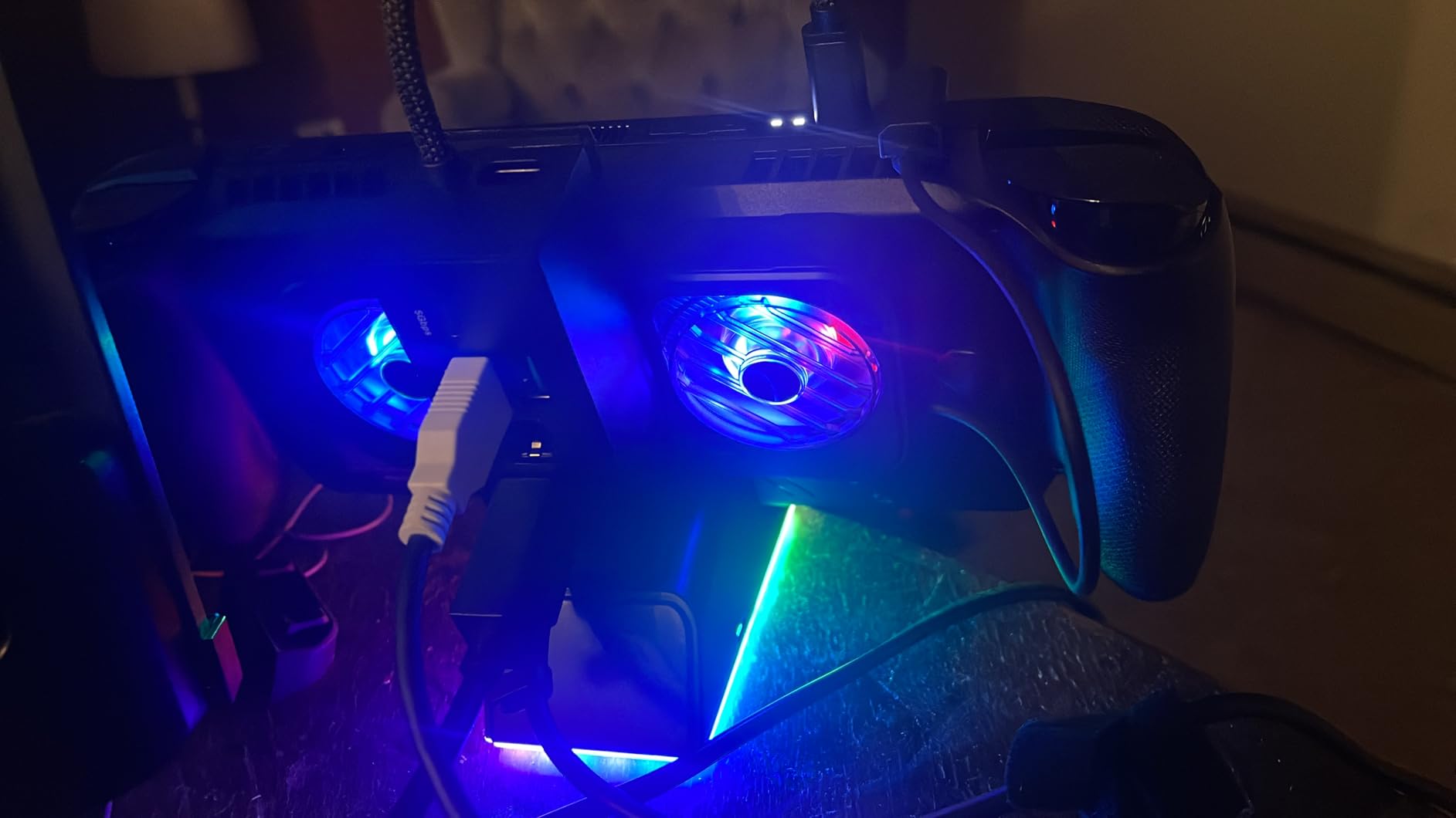 JSAUX Docking Station for ROG Ally X/ROG Ally/Steam Deck/Legion Go, 7-in-1 ROG Ally X Dock with RGB Cooling Fan, HDMI 4K@120Hz, Gigabit Ethernet, Dual USB & USB C 3.0, 100W PD Charging - HB0705 customer photo 2