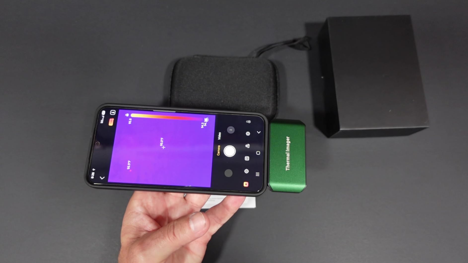 AMPBANK M256 Thermal Camera, 512x384 TISR Resolution Thermal Imager, 256x192 IR Resolution, -4°F~842°F Temp Range, Thermal Imaging Camera for Android Smartphones and PC(Green) customer photo 2