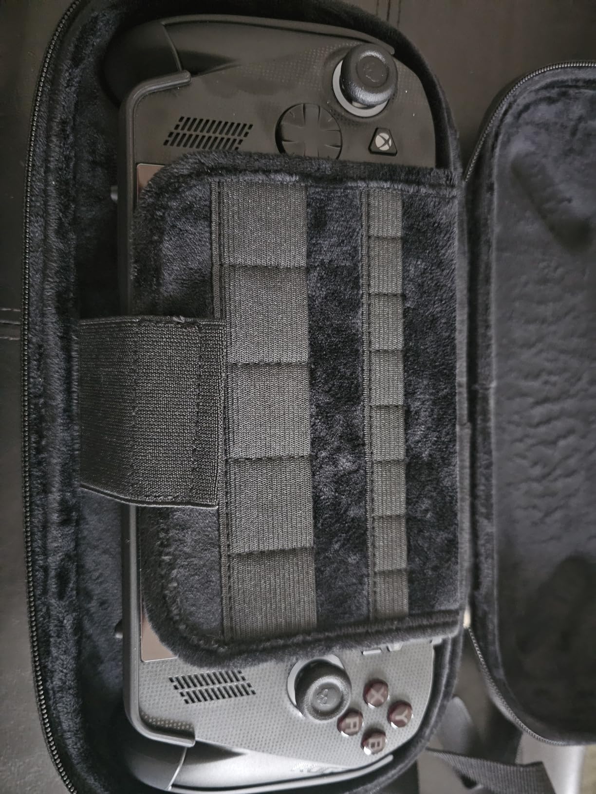JSAUX Carrying Case for ROG Xbox Ally/Ally X, Dual-Layer Storage, BG0136 | Protective Hard Shell, Charger & Accessory Space, Felt Exterior, Soft Lining, Joystick Protection, SD/micro SD Card Slots customer photo 1