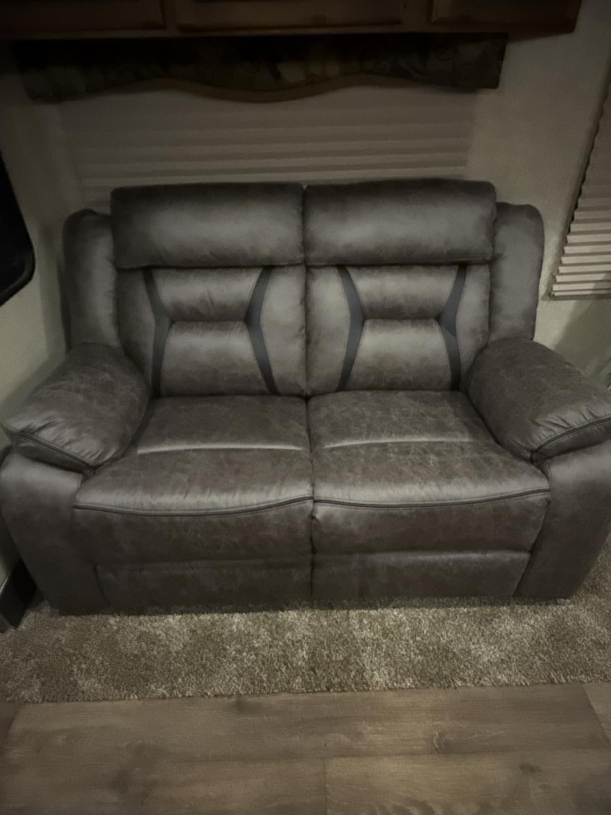 EBELLO Manual Reclining Sectional Sofa for Living Room, L-Shaped Sectional Corner Reclining Sectional Couches Home Furniture Set with Center Console, Hidden Cup Holders and Storage, Brown customer photo 2
