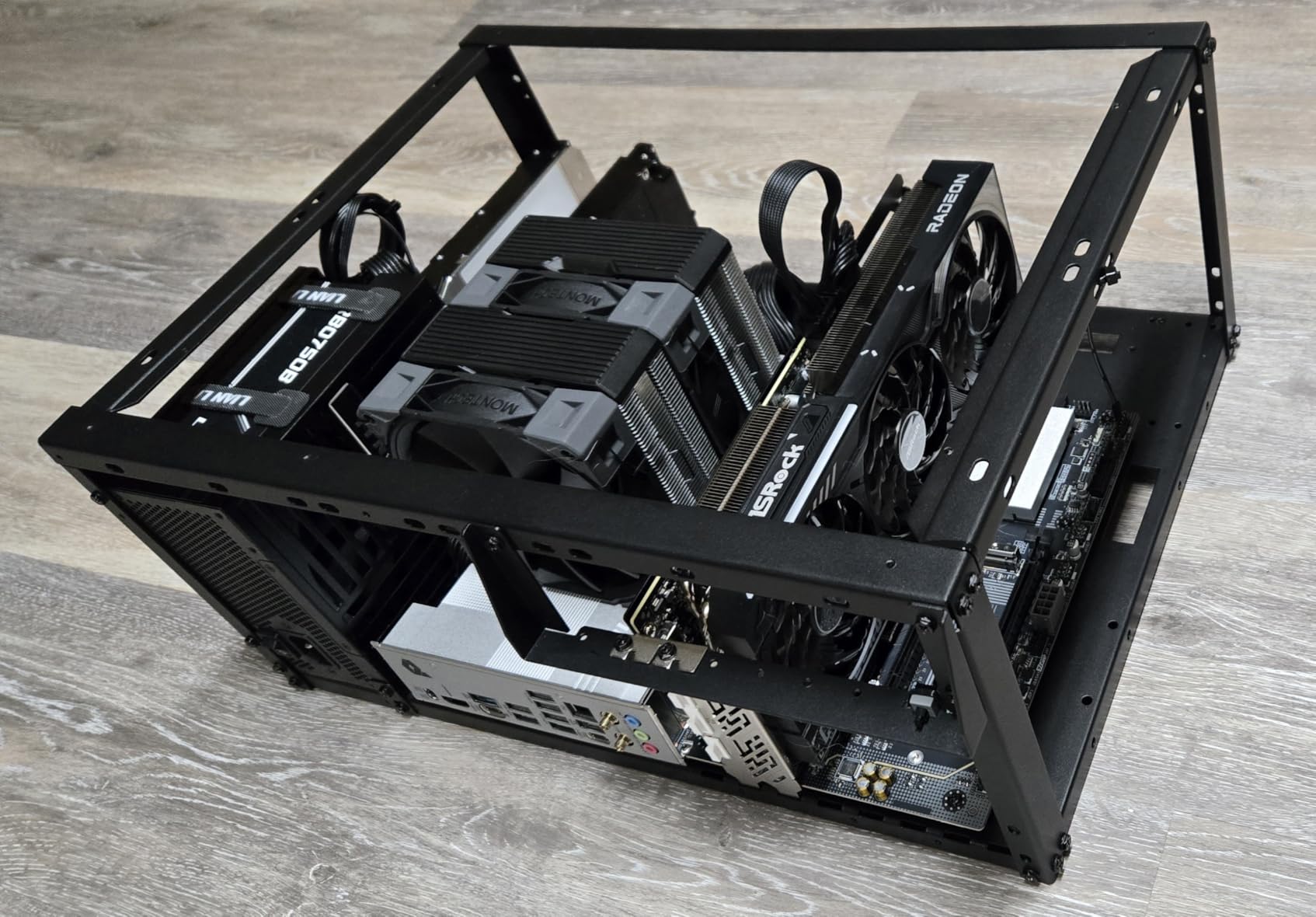 PC Test Bench, Open Air PC Case, Open Frame Computer Chassis, Techbench Server Rack Mount PC Case for ATX MATX Micro ATX Motherboards (Stackable) customer photo 2