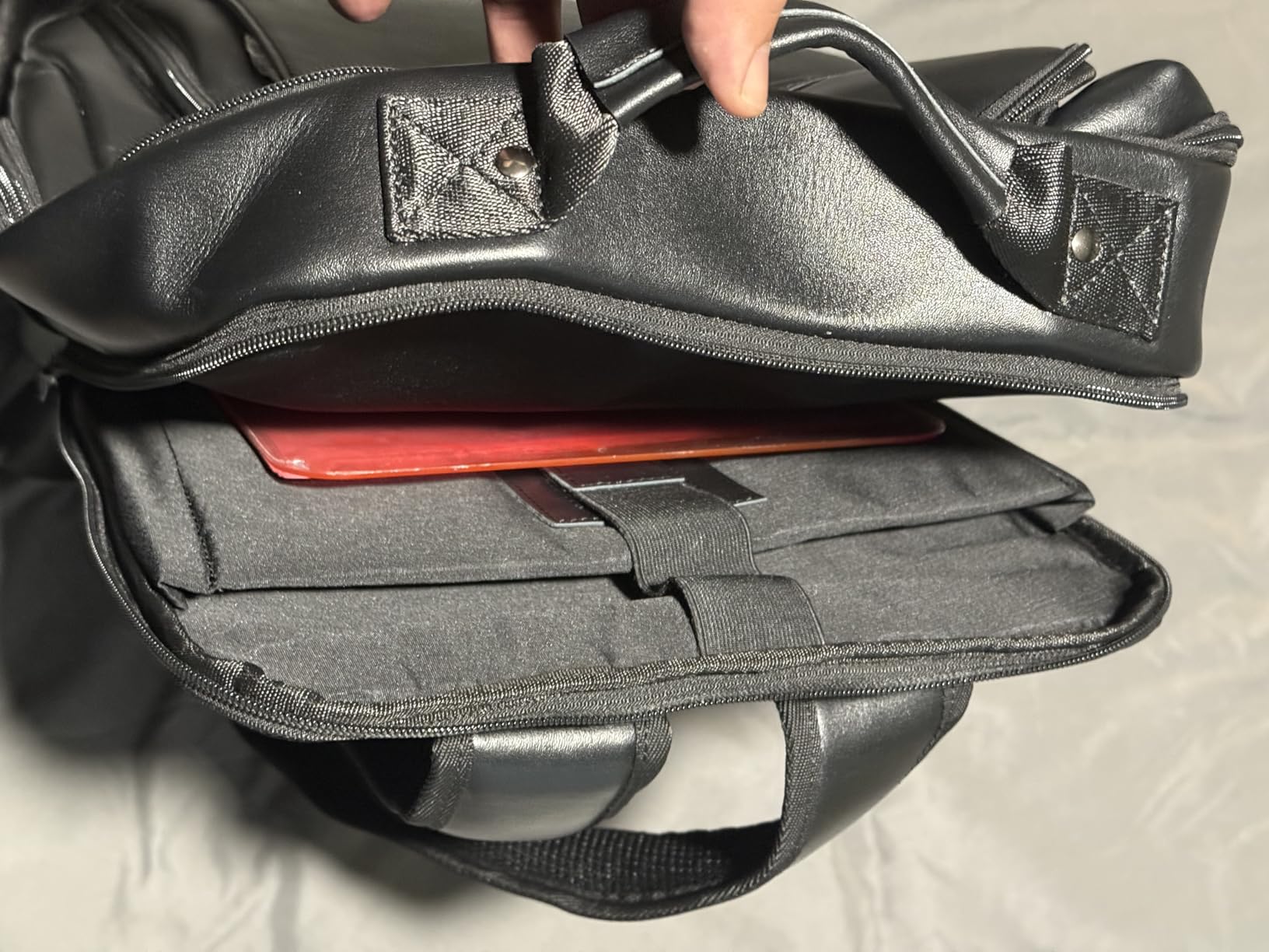Masa Kawa Leather Laptop Backpack for Men 16