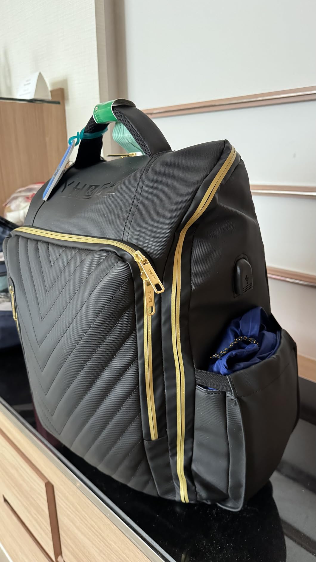 Rolling Backpack Waterproof Commuter Backpack with Wheels for Business, Laptop Compartment for 17.3-Inch Laptop, Wheeled Carry-On Bag for Adults customer photo 2