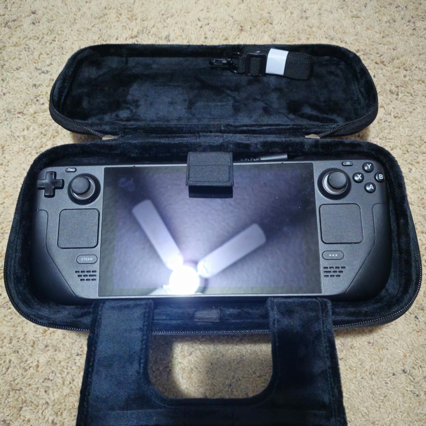 JSAUX Carrying Case for Steam Deck/Steam Deck OLED, Hard Shell Travel Case | Dual-layer Storage, USB C Cable Included, Built-in Cable Port, Fits Charger and Accessories customer photo 2