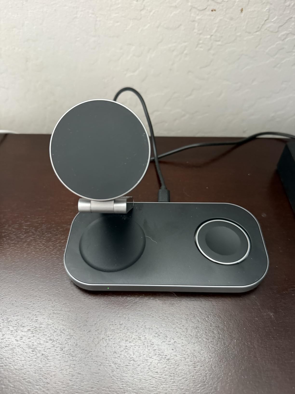 3-in-1 Charging Station for Apple Device, Foldable Magnetic Wireless Fast Charger Stand Compatible with MagSafe for iPhone 17e/17/16/15/14/13/12/Air Series, Apple Watch & AirPods-Black customer photo 1