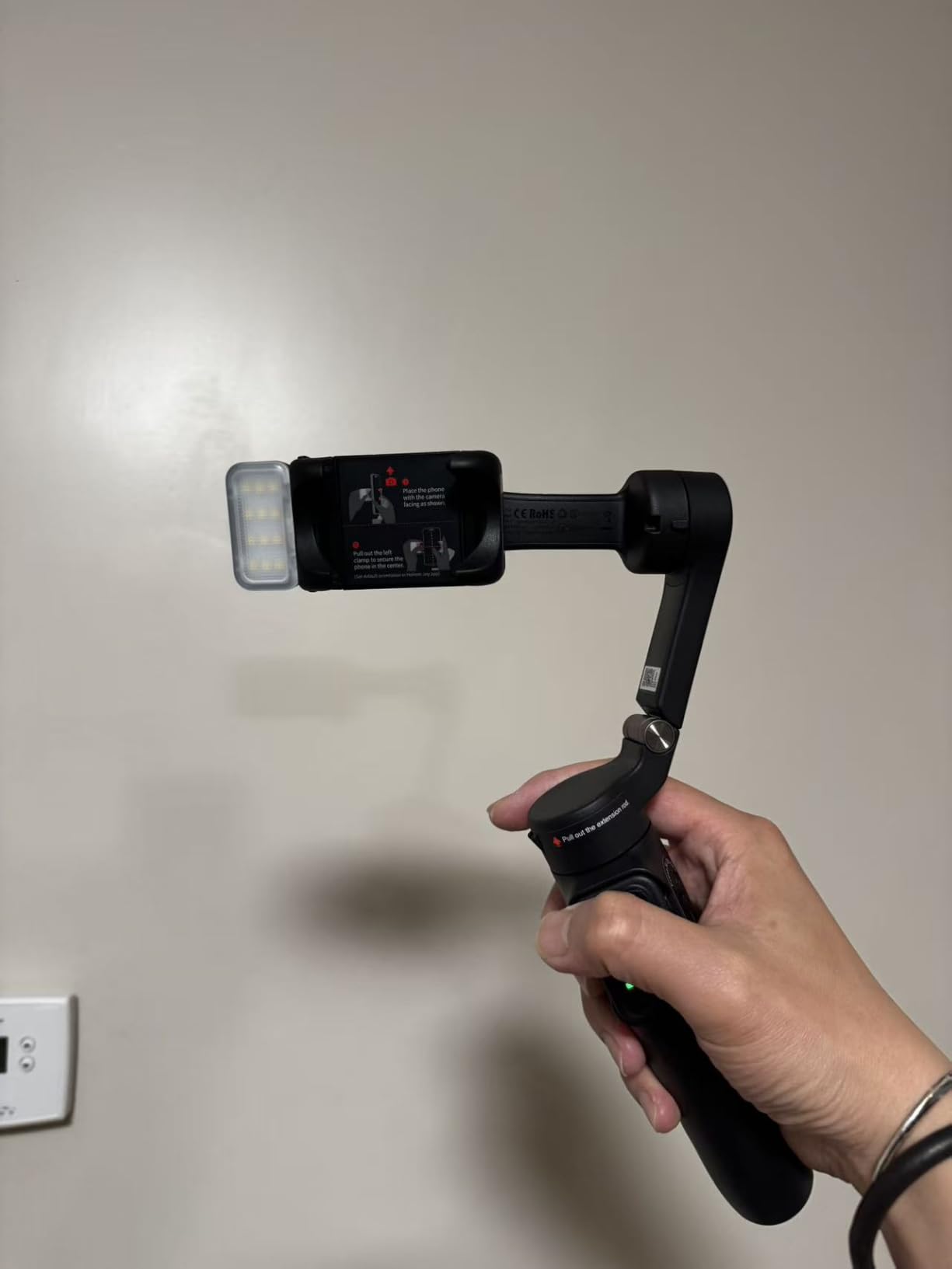 hohem iSteady X3 Upgraded New Gimbal Stabilizer for iPhone with Detachable Remote Control, 3-Axis Foldable Phone Gimbal, Fill Light, Extendable Rod & Tripod for Video Recording, Travel Vlogging customer photo 1