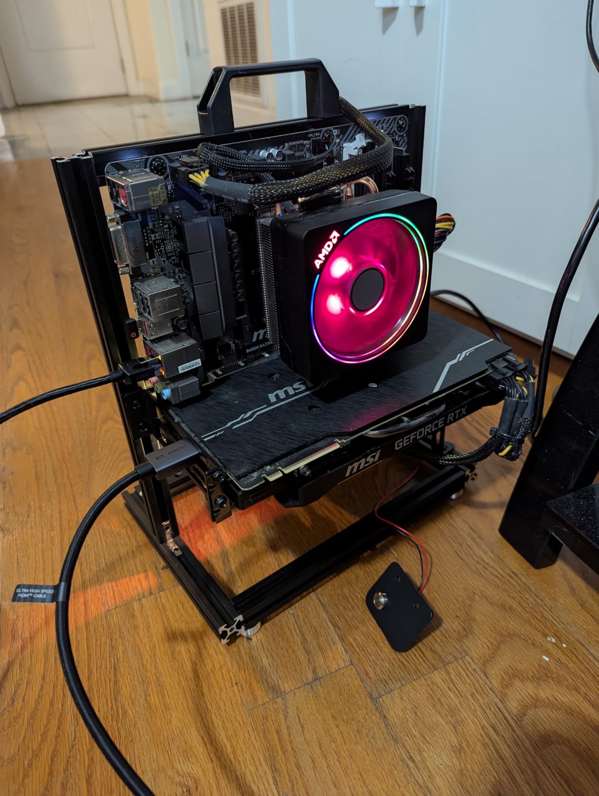 PC Test Bench, Open Air PC Case, Open Frame Computer Chassis | Aluminum DIY Techbench Server Rack Mount Horizontally 240 Liquid Cooler PC Case customer photo 2