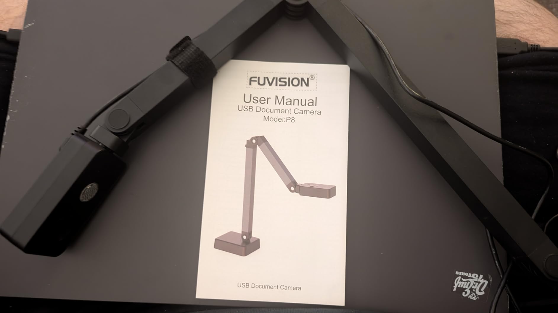 4K Document Camera for Teacher and Classroom, 8MP USB Webcam & Visualiser | A4 A3 Document, Doc Cam with Foldable Alloy Stand, Auto focus, LED Light & Mic, Work with Zoom, Mac, Windows, Chromebook customer photo 2