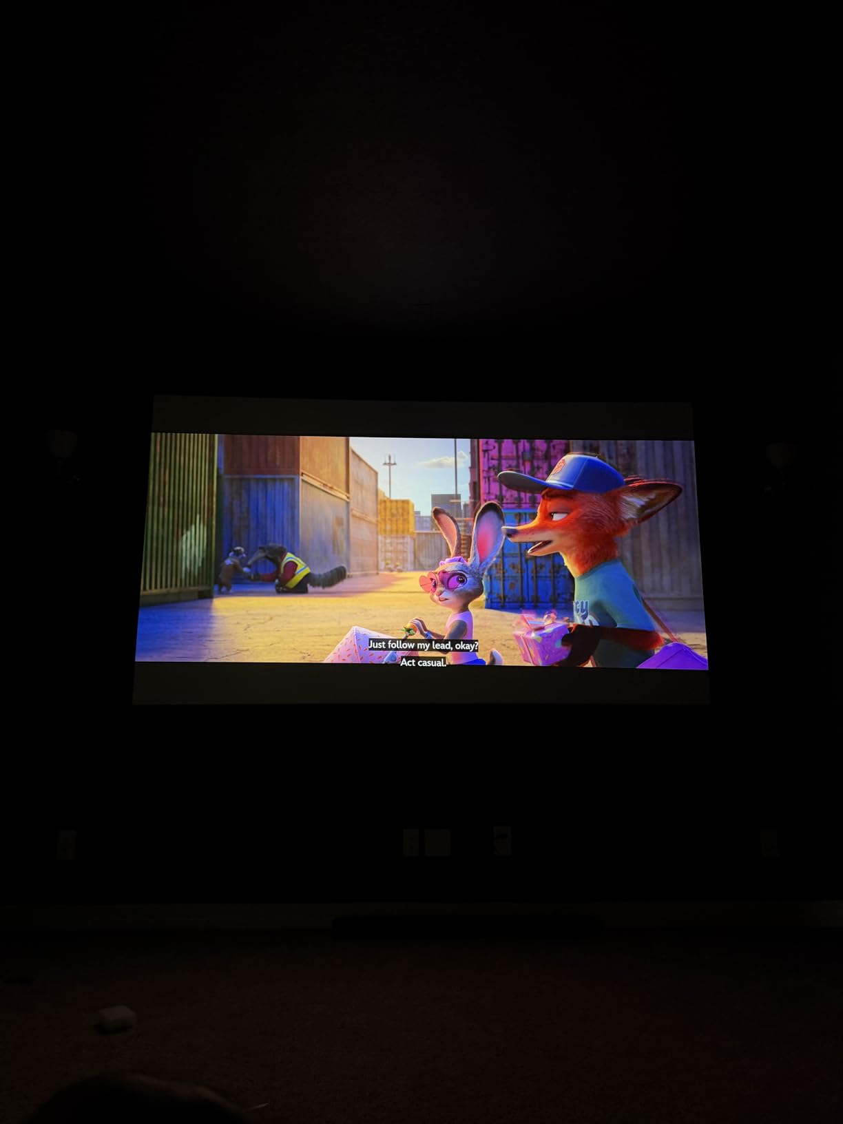 Akia Screens Fixed Frame Projector Screen 138-Inch, 16:9, Wall Mount, CINEWHITE UHD-B, 4K/8K Ready, Indoor Home Theater, AK-FF138WH2 customer photo 1