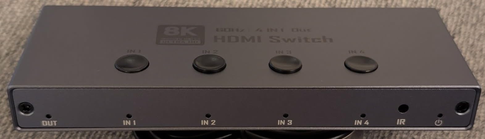HDMI 2.1 Switch, HDMI Switcher 4 in 1 Out 8K@60Hz 4K@240Hz HDMI 2.1 Switcher Selector with Remote Support CEC 3D HDR HDCP2.3 Dolby Vision/Atmos for PS5/4 Xbox Nintendo Switch Fire Stick customer photo 2