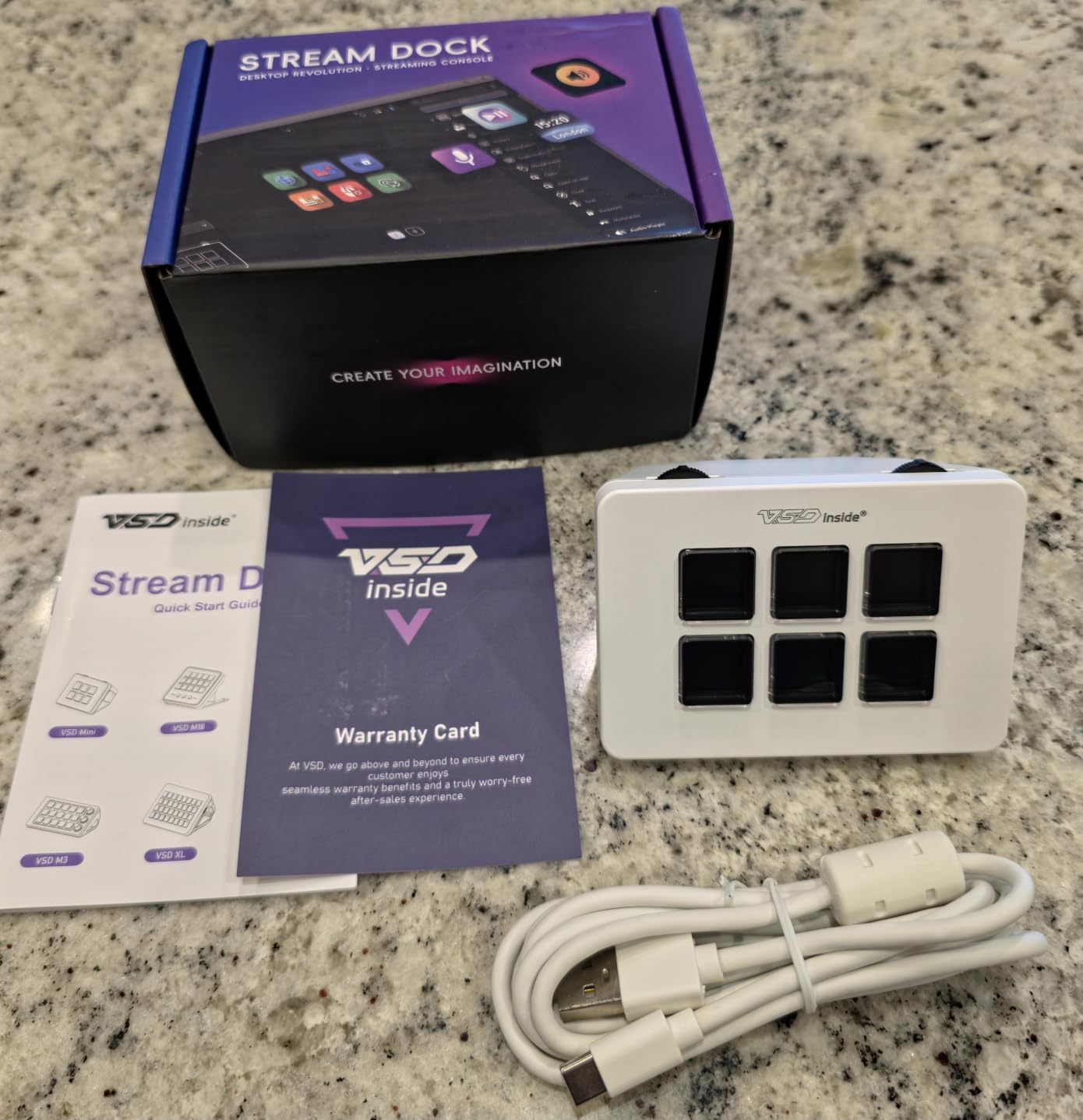 Mini Stream Controller Deck, Gaming Streaming Macro Pad Keypad, Shortcut Keyboard with 6 Programmable LCD Keys, Customizable Icons & RGB Light, USB Soundboard for Video Editing, OBS, PC, Mac customer photo 1