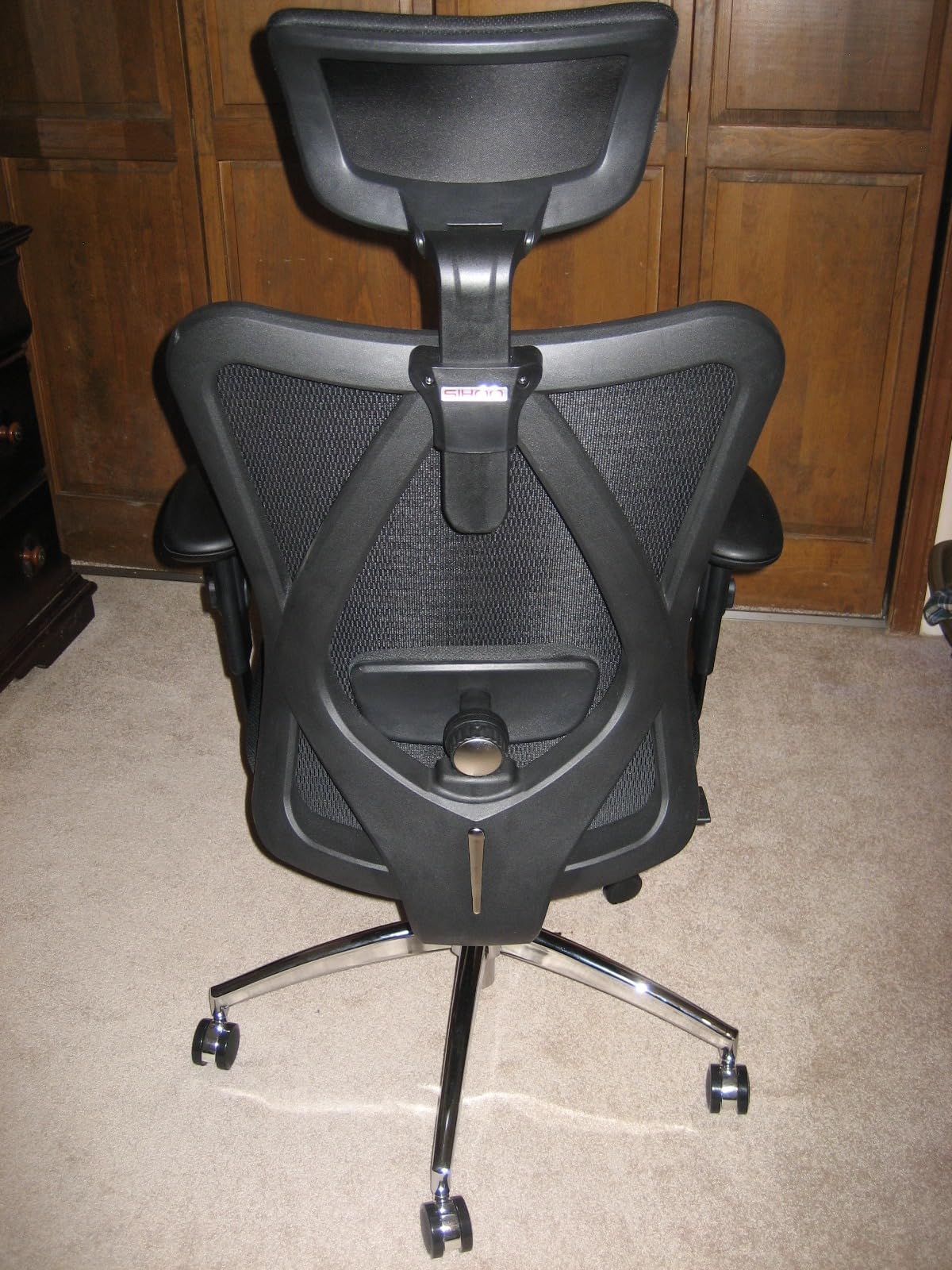 SIHOO B100 Office Chair, Comfy Ergonomic Office Chair, High Back Computer Chair with Adaptive Lumbar Support & wide Headrest, Flip-up Armrests, Swivel Desk Chair for Long Hours, WITHOUT Footrest, Grey customer photo 2