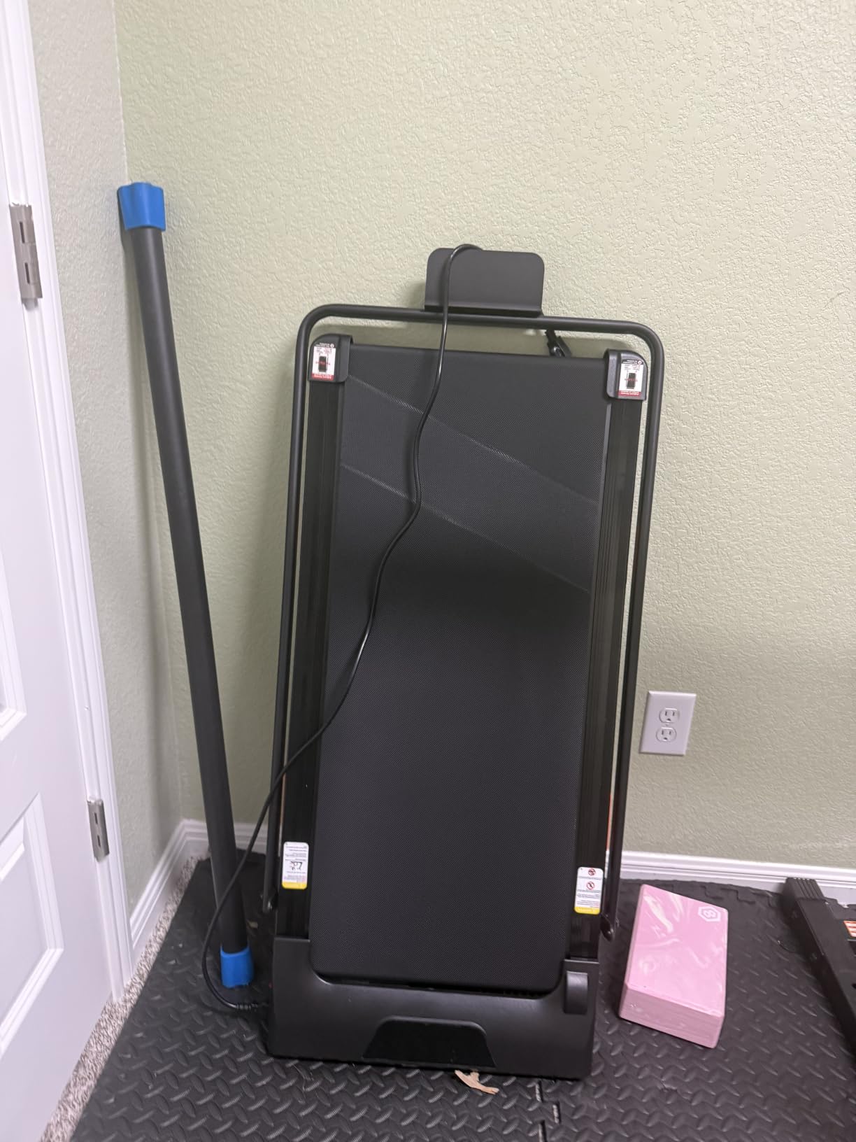 15% Incline Walking Pad Treadmill, Under Desk Treadmills for Home | Foldable Treadmill, Compact, Portable, 2.5HP Brushless, Home Office, 300Lbs Capacity, Remote Control, LED Display customer photo 1